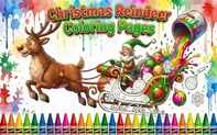 Christmas Reindeer Coloring Pages