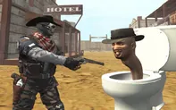 Cowboy vs Skibidi Toilets game thumbnail