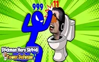 Stickman Hero Skibidi Tower Defense