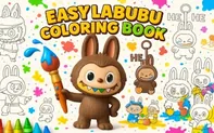 Easy Labubu Coloring Book