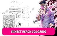 Sunset Beach Coloring