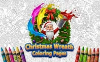 Christmas Wreath Coloring Pages
