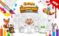 Cartoon Animal Coloring Book for Kids