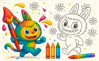Chibi Labubu Coloring Book for Kids
