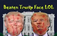Beaten Trump Face LOL
