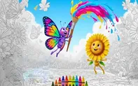 Butterflies and Flowers Coloring Book for Kids game thumbnail